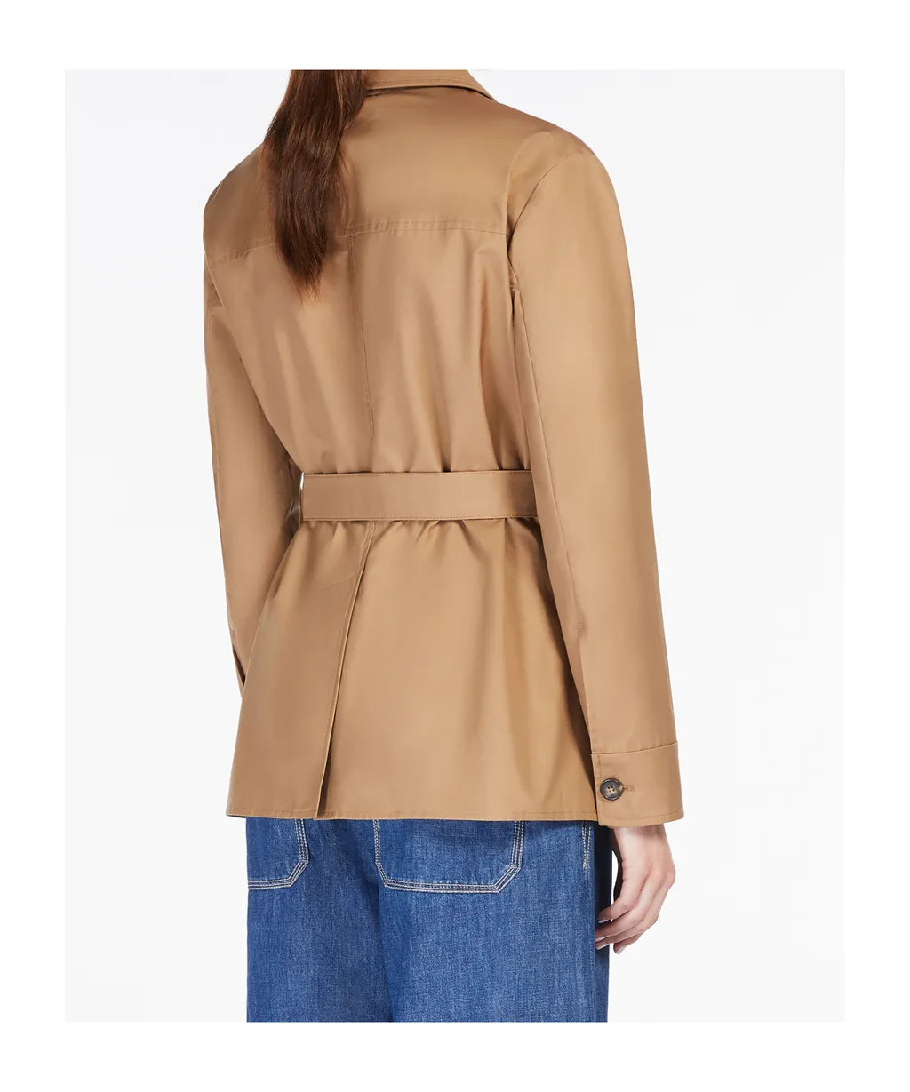 Water-Repellent Cotton Belted Jacket