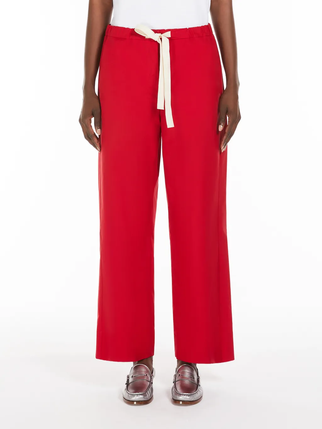 Poplin Drawstring Trousers
