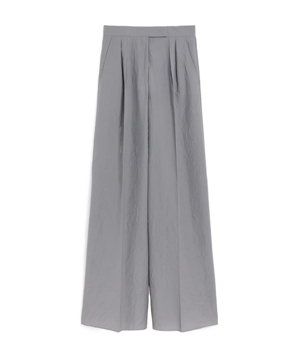 Pleat Detailed Wide-Leg Trousers