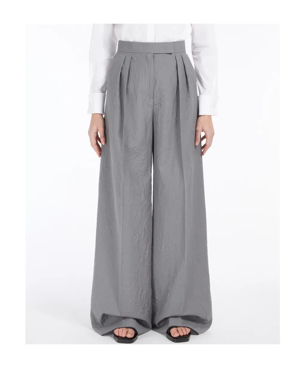 Pleat Detailed Wide-Leg Trousers
