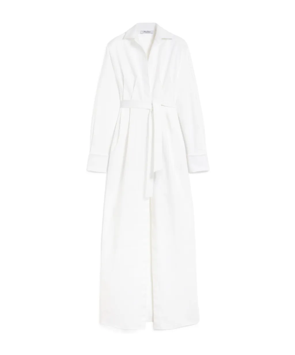 Belted Long-Sleeved Shirt Dress