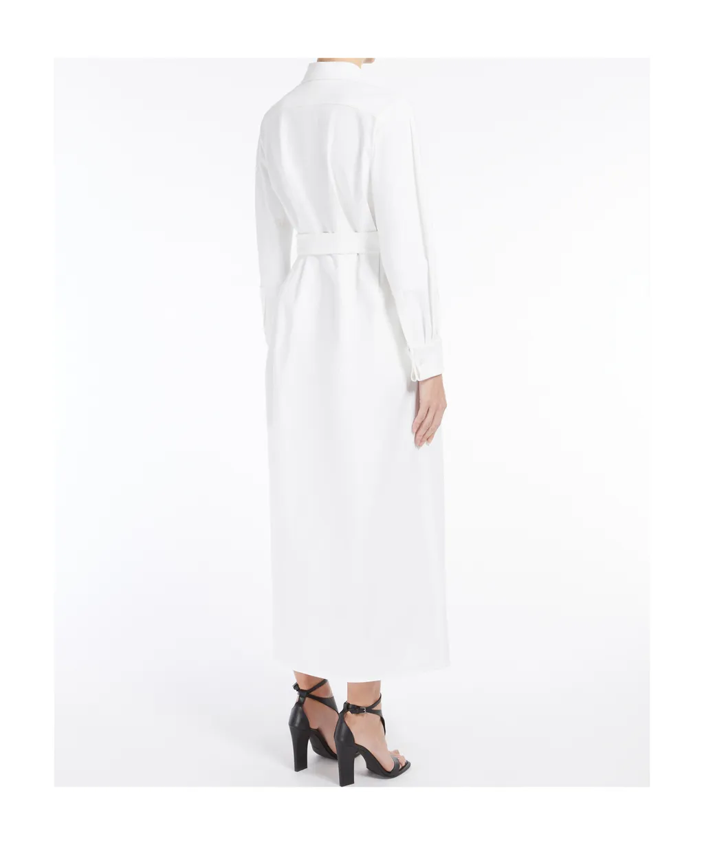 Belted Long-Sleeved Shirt Dress