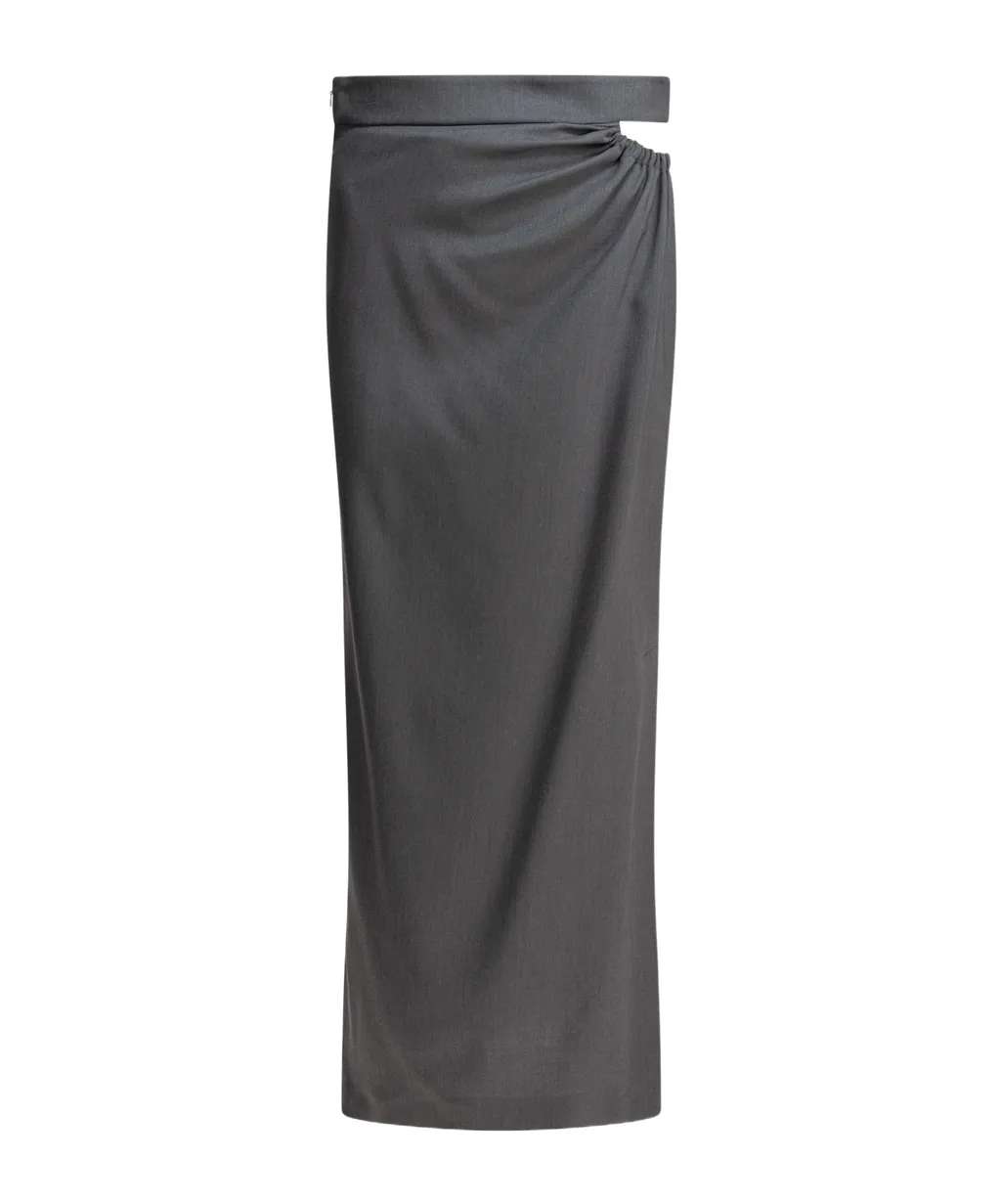 Draped High Waist Skirt