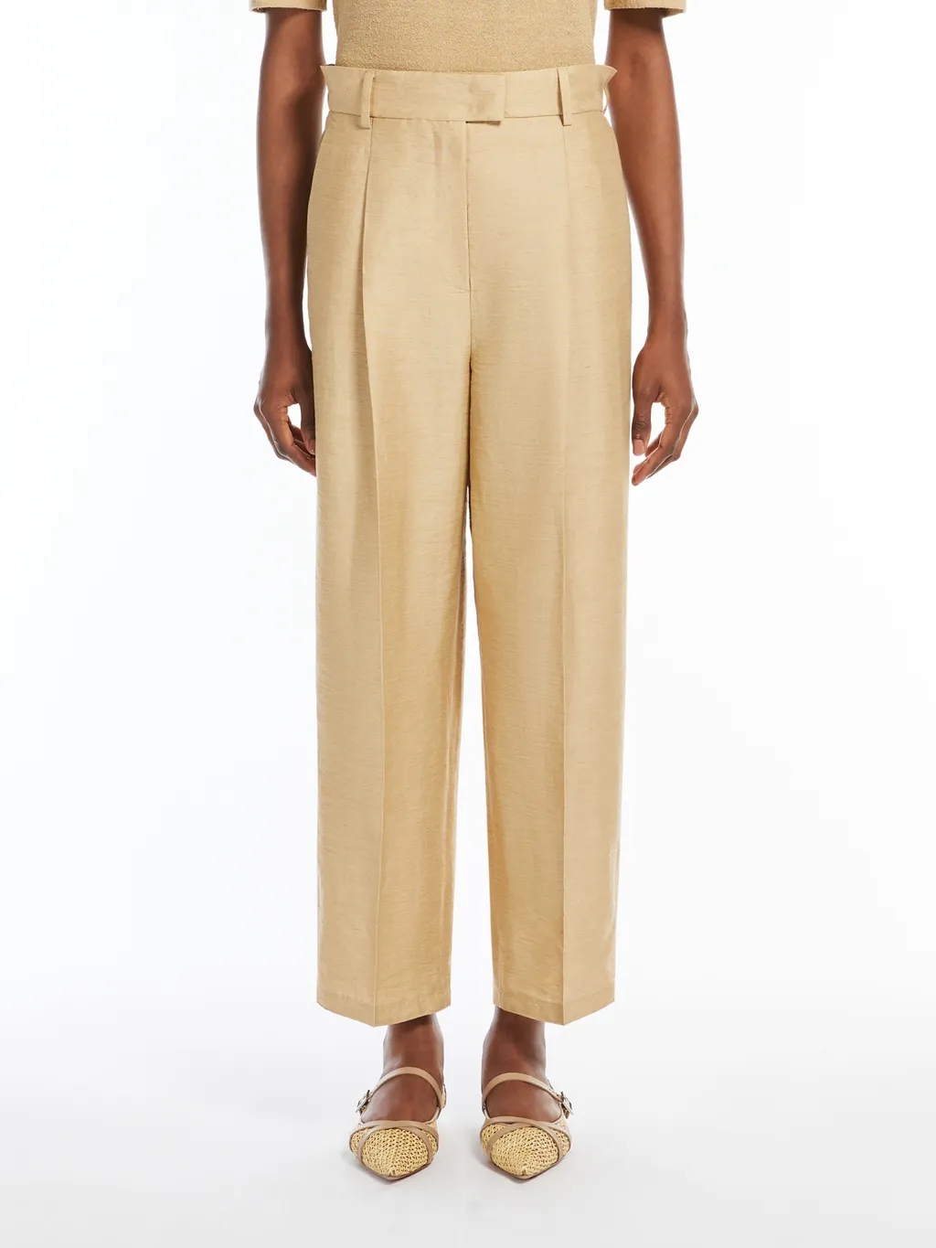 Efedra Pleated Straight Leg Trousers