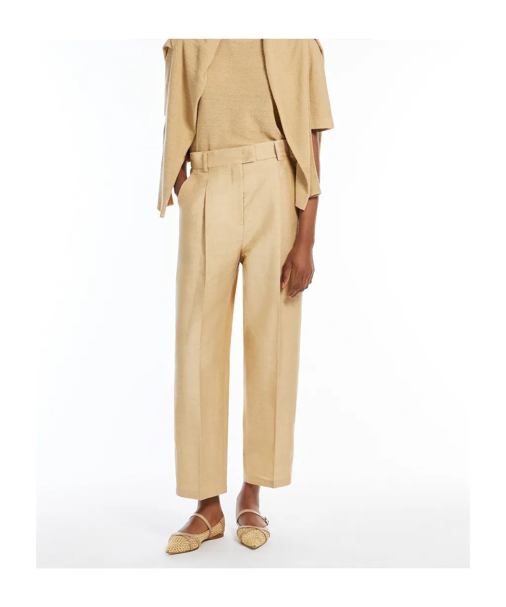 Efedra Pleated Straight Leg Trousers