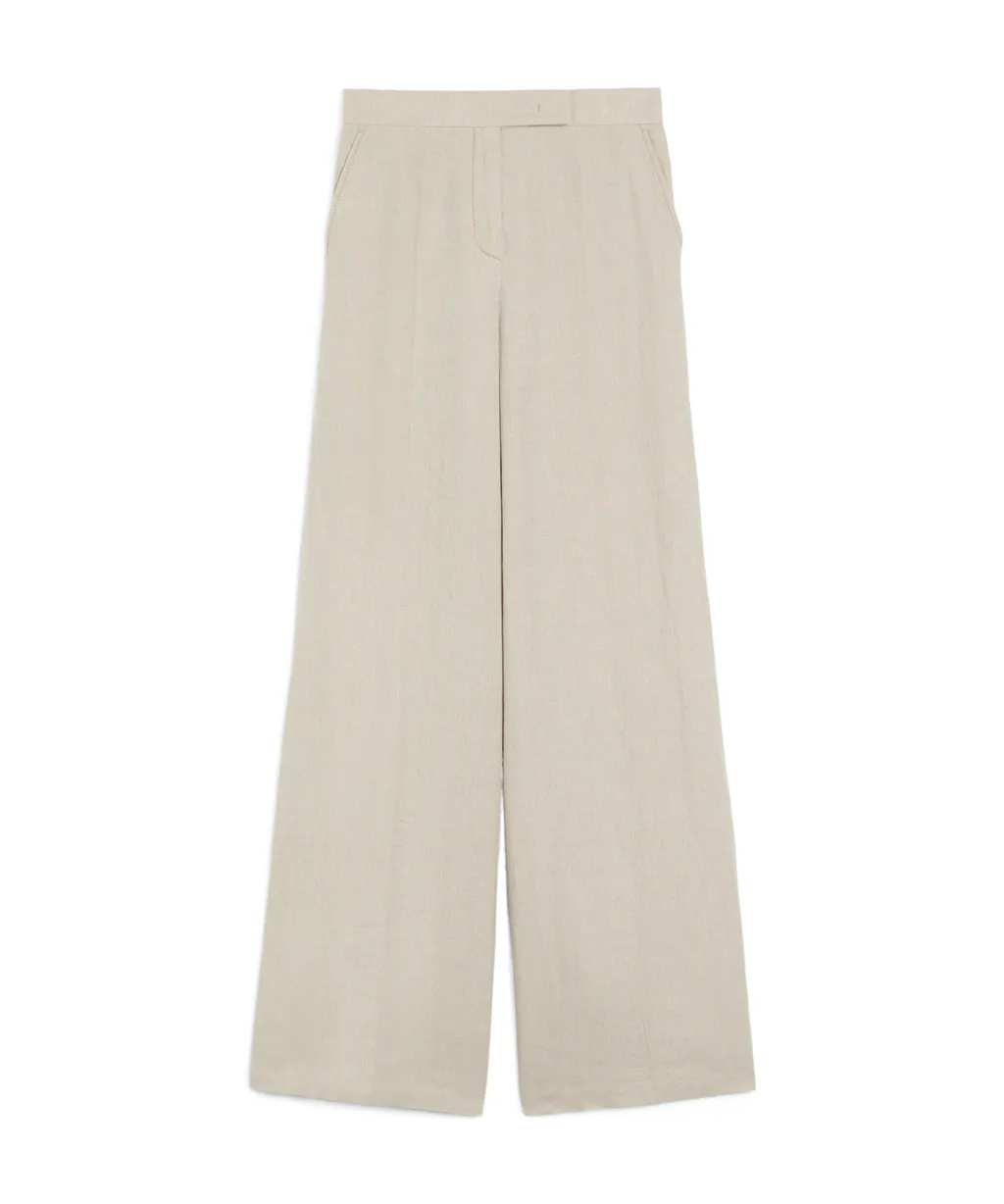 Pleat Detailed Wide Leg Trousers