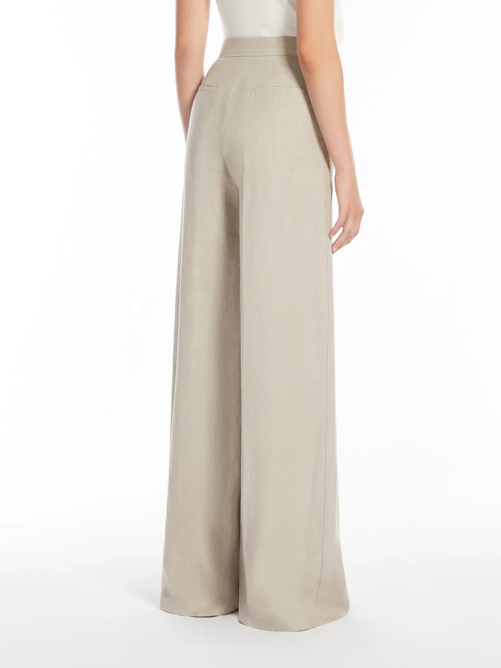 Pleat Detailed Wide Leg Trousers