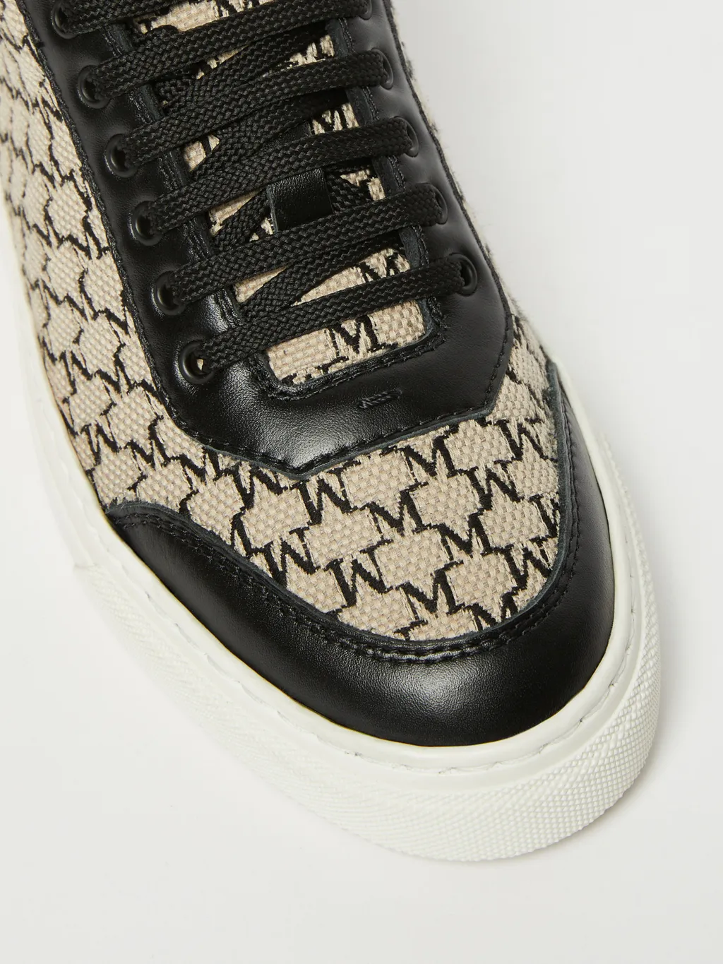Jacquard-Knit Monogram Sneakers