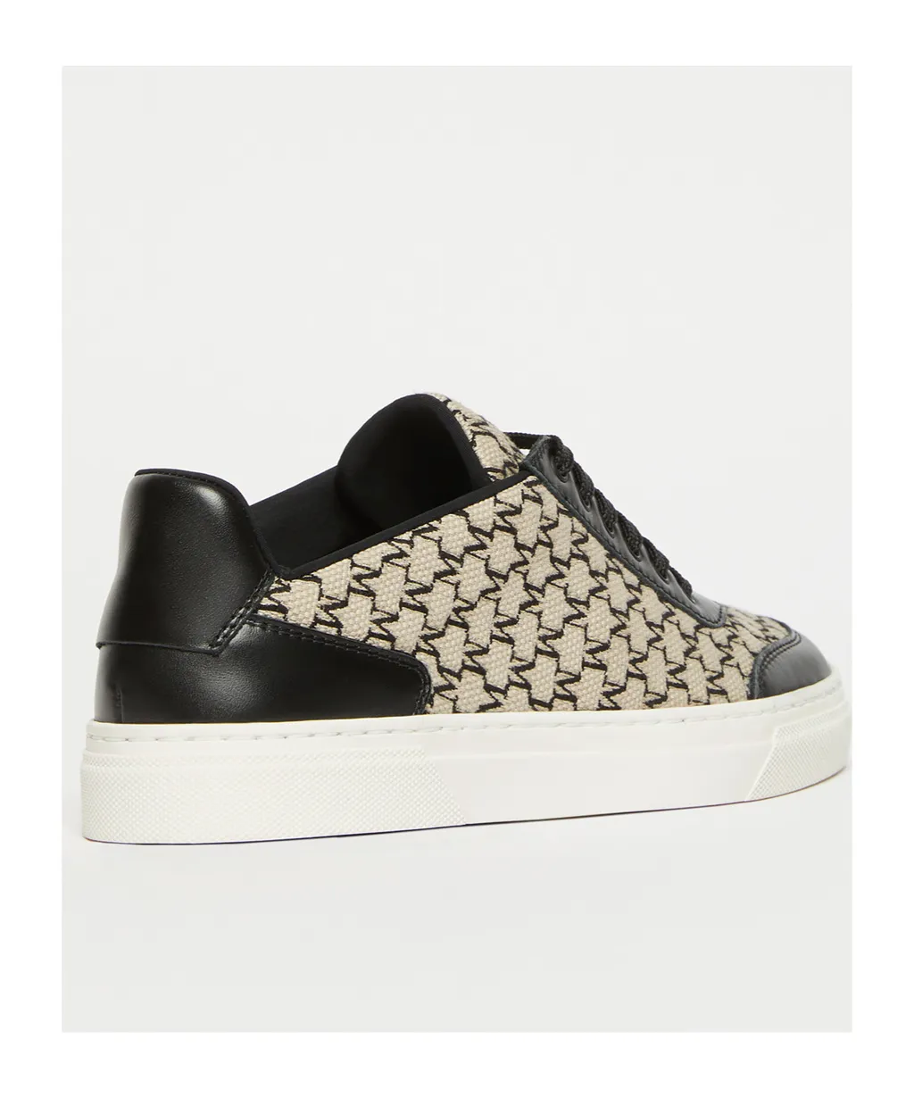 Jacquard-Knit Monogram Sneakers