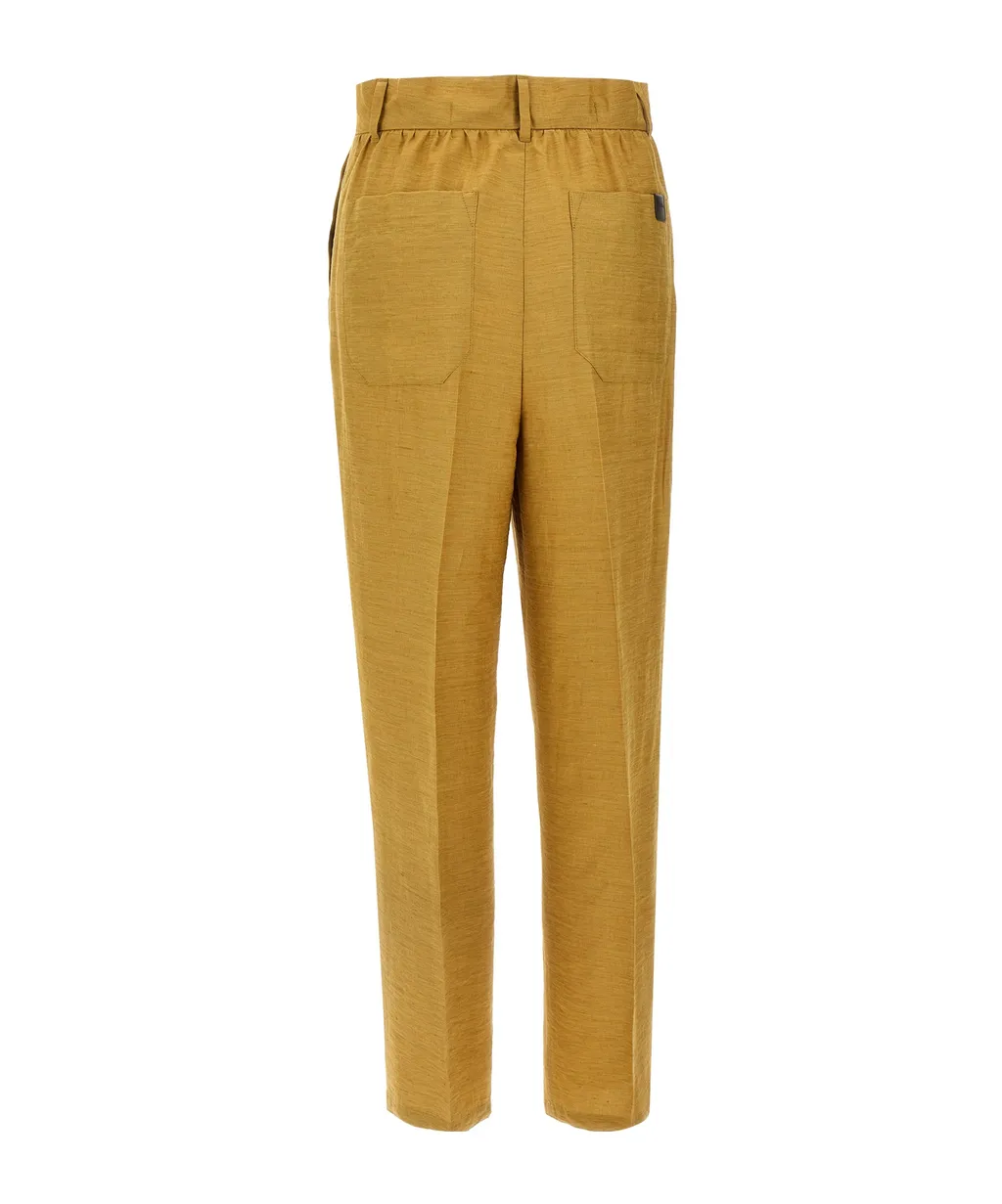 Efedra Pleated Straight-Leg Trousers