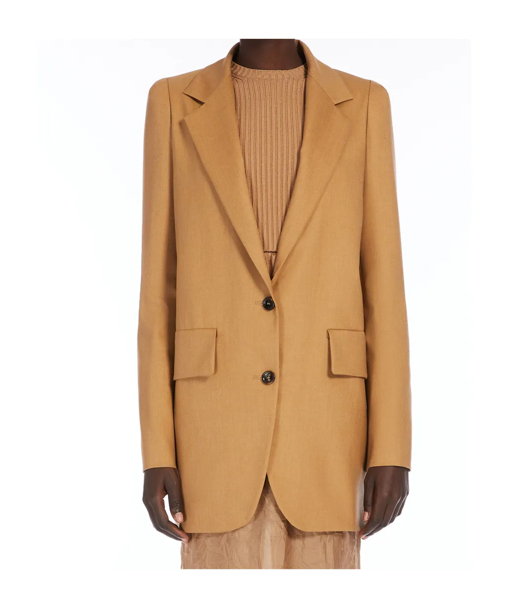 Single-Breasted Wool, Mohair And Silk Blazer