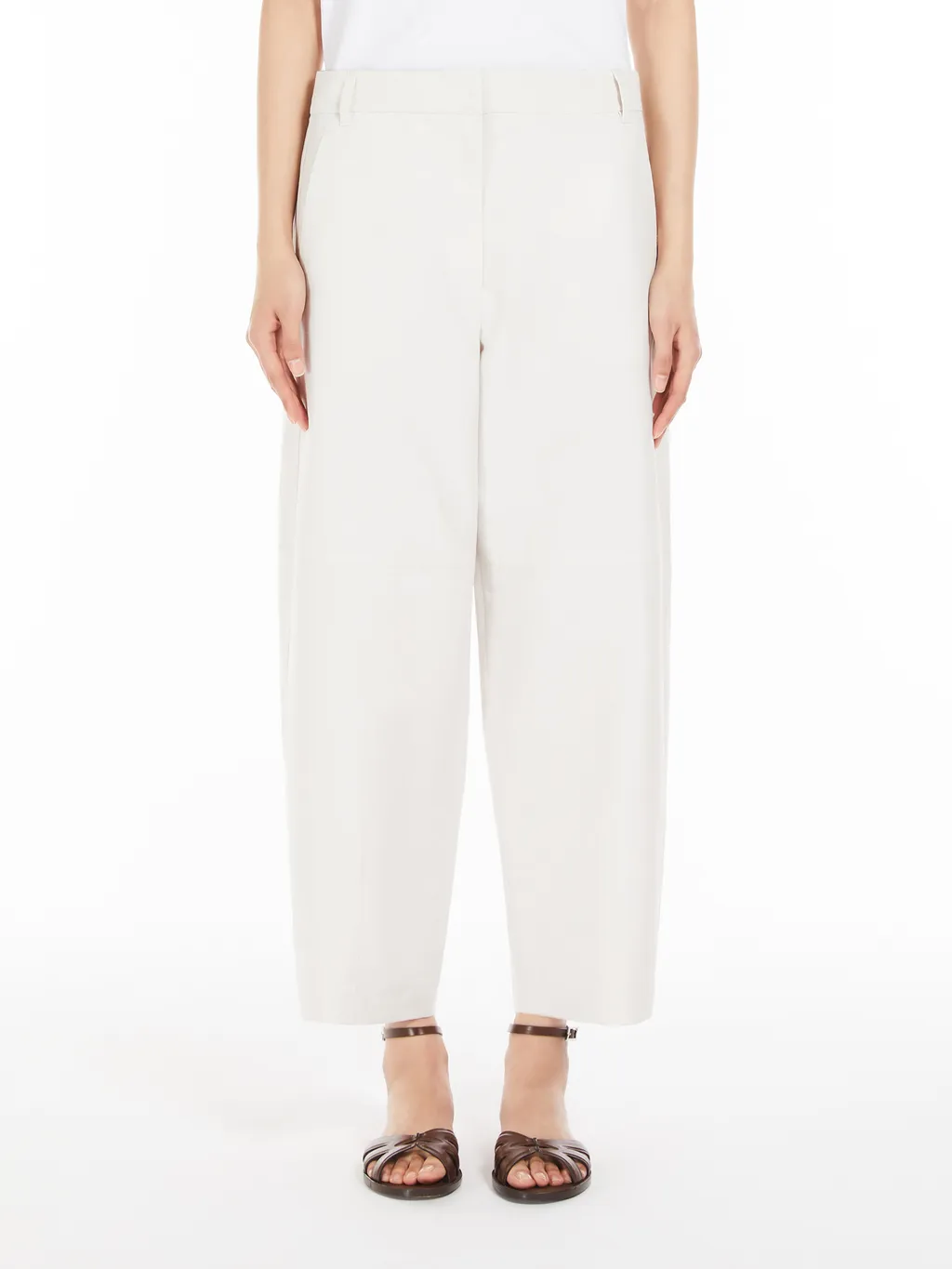 Wide Leg Cropped Trousers