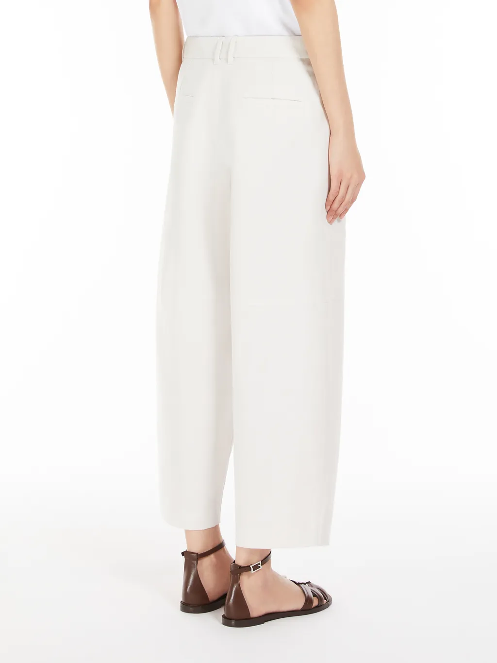 Wide Leg Cropped Trousers