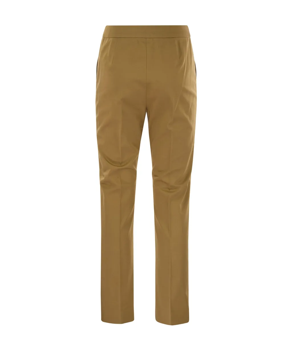 Okra Pleat Detailed Cropped Trousers
