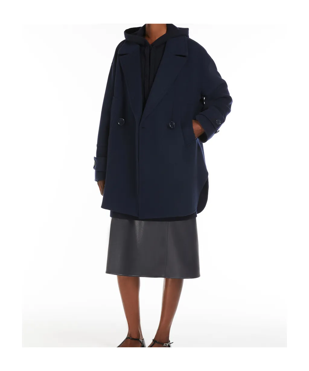 Double-Breasted Long-Sleeved Coat