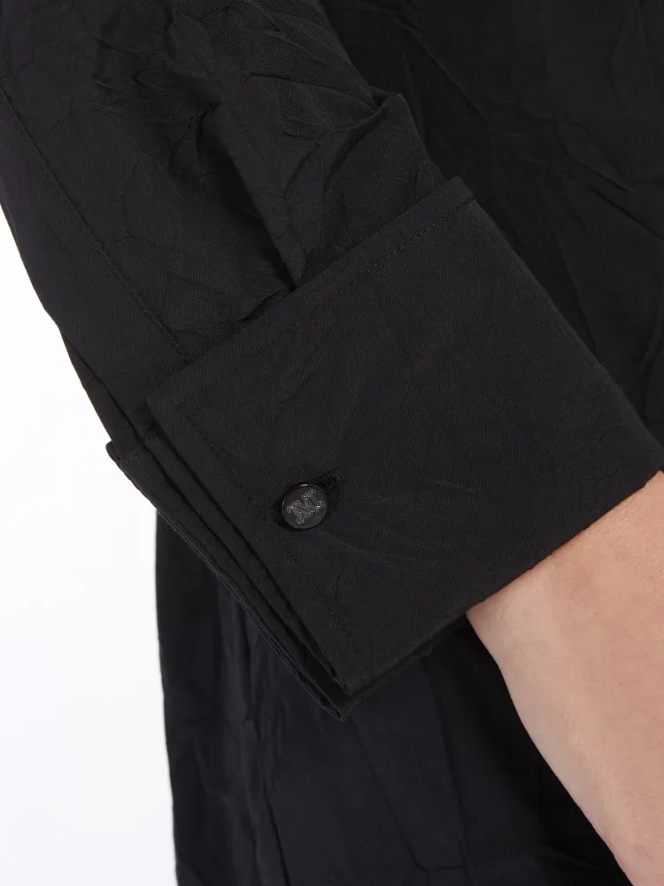 Button Detailed Long-Sleeved Dress