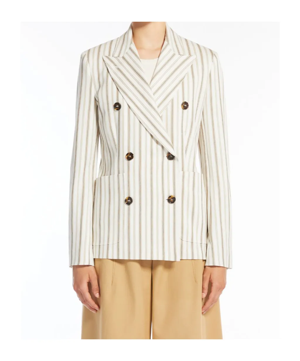 Double-Breasted Striped Jacket