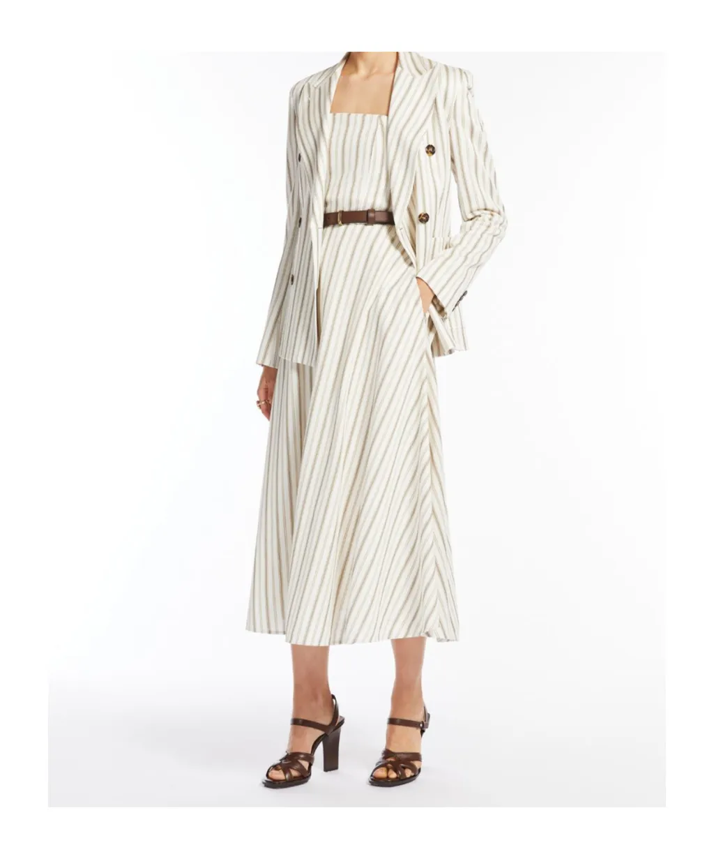 Double-Breasted Striped Jacket