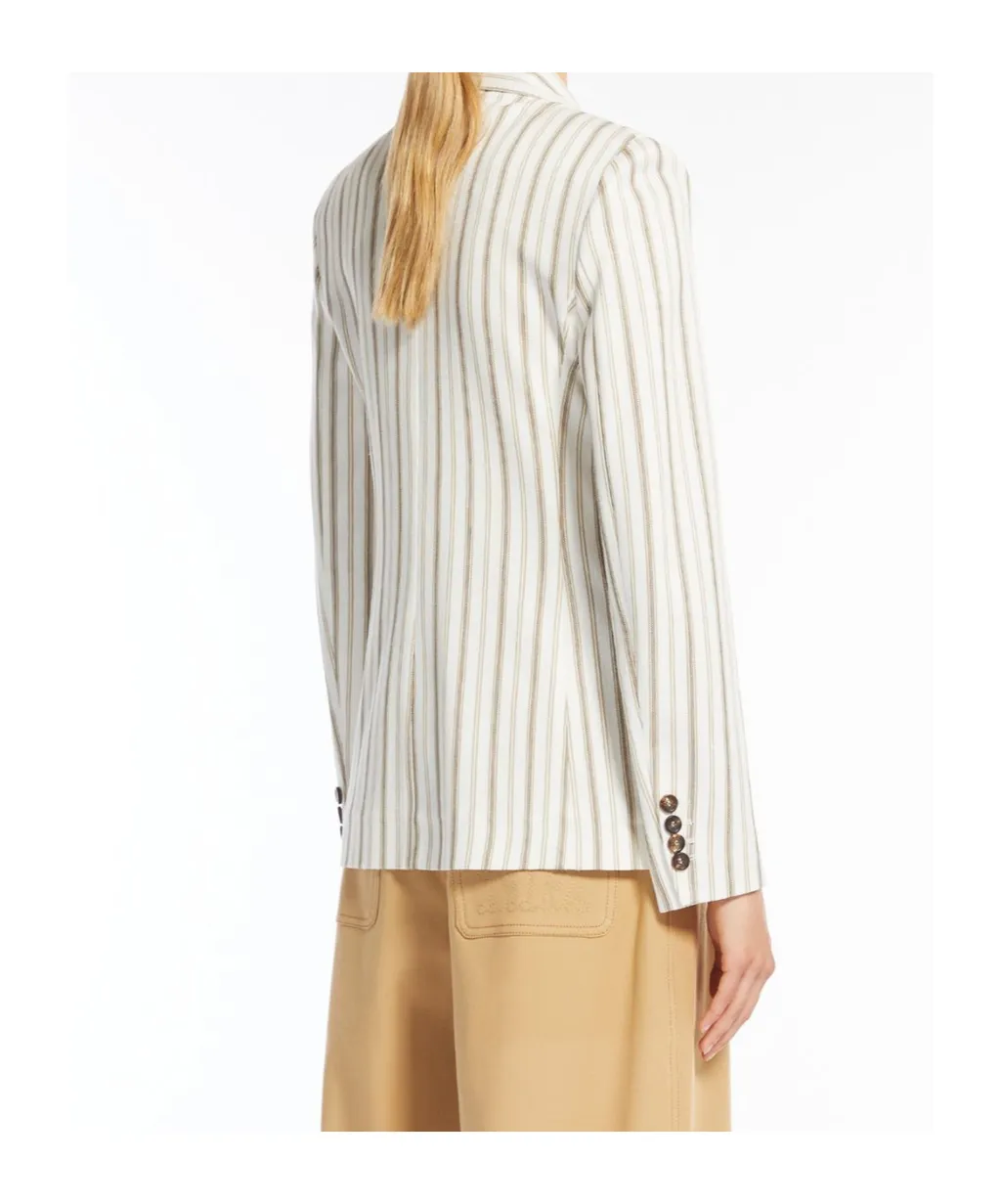 Double-Breasted Striped Jacket
