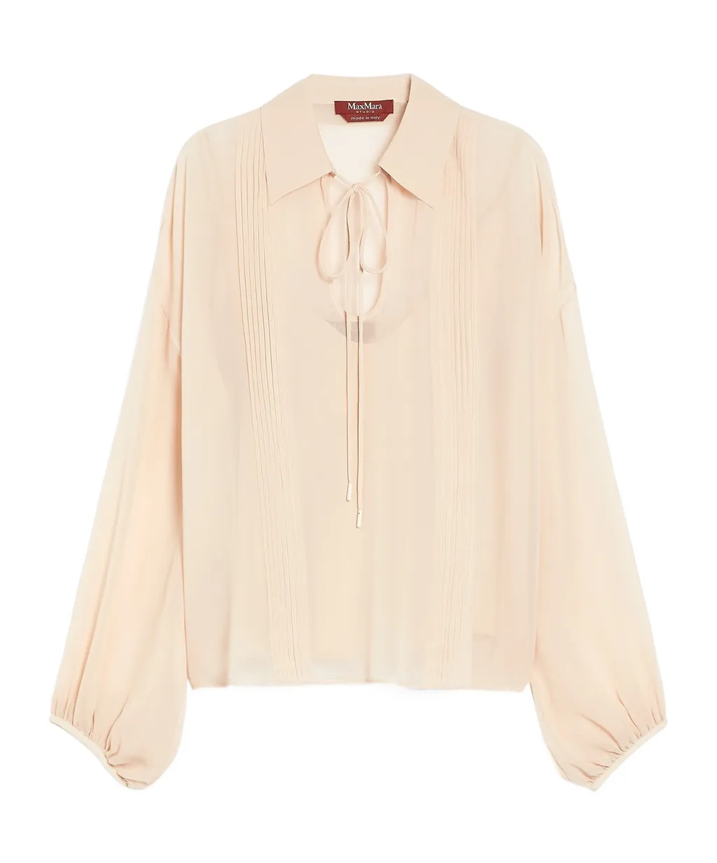 Oversized Blouse In Washed Silk