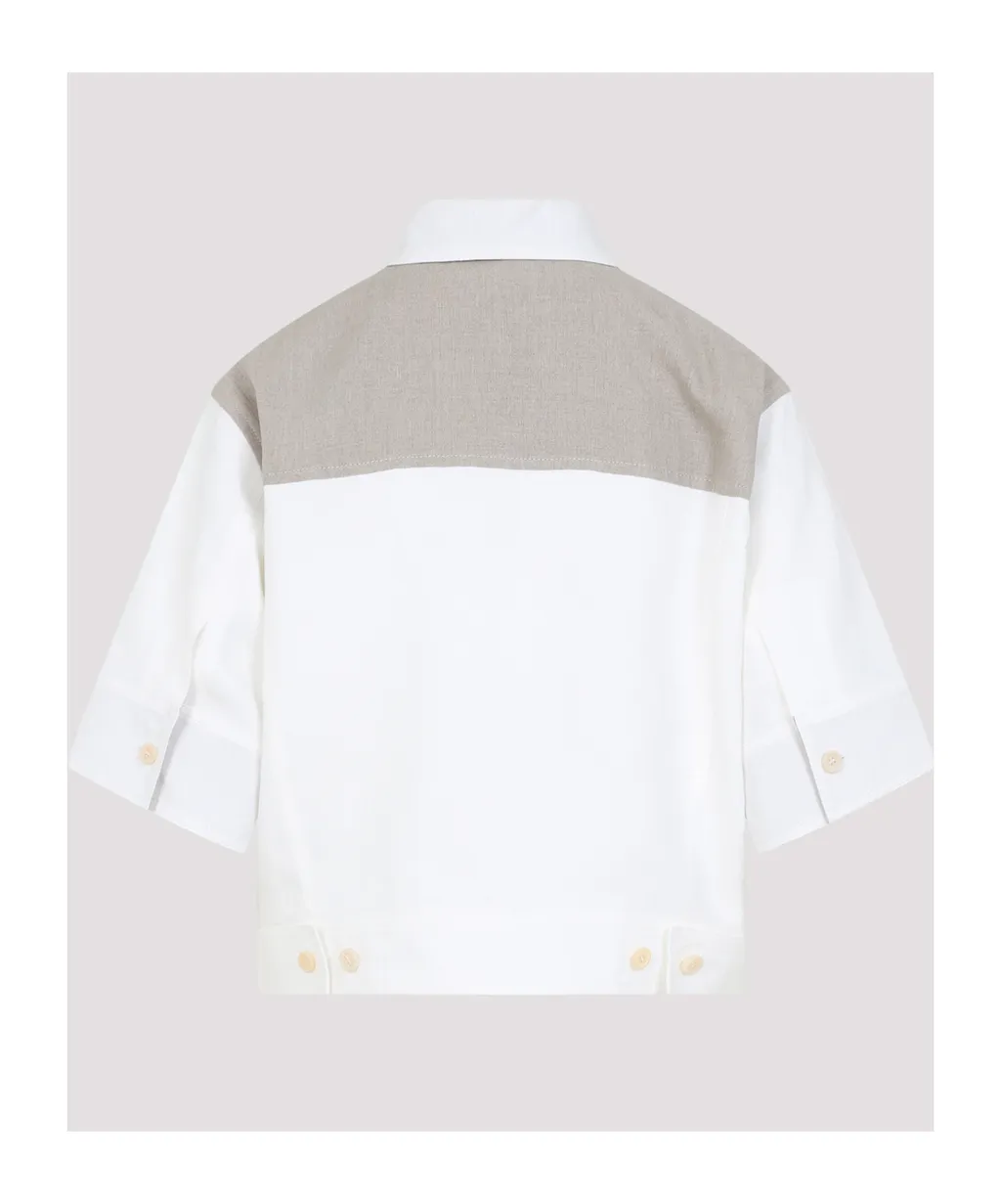 Color-Block Short-Sleeved Shirt