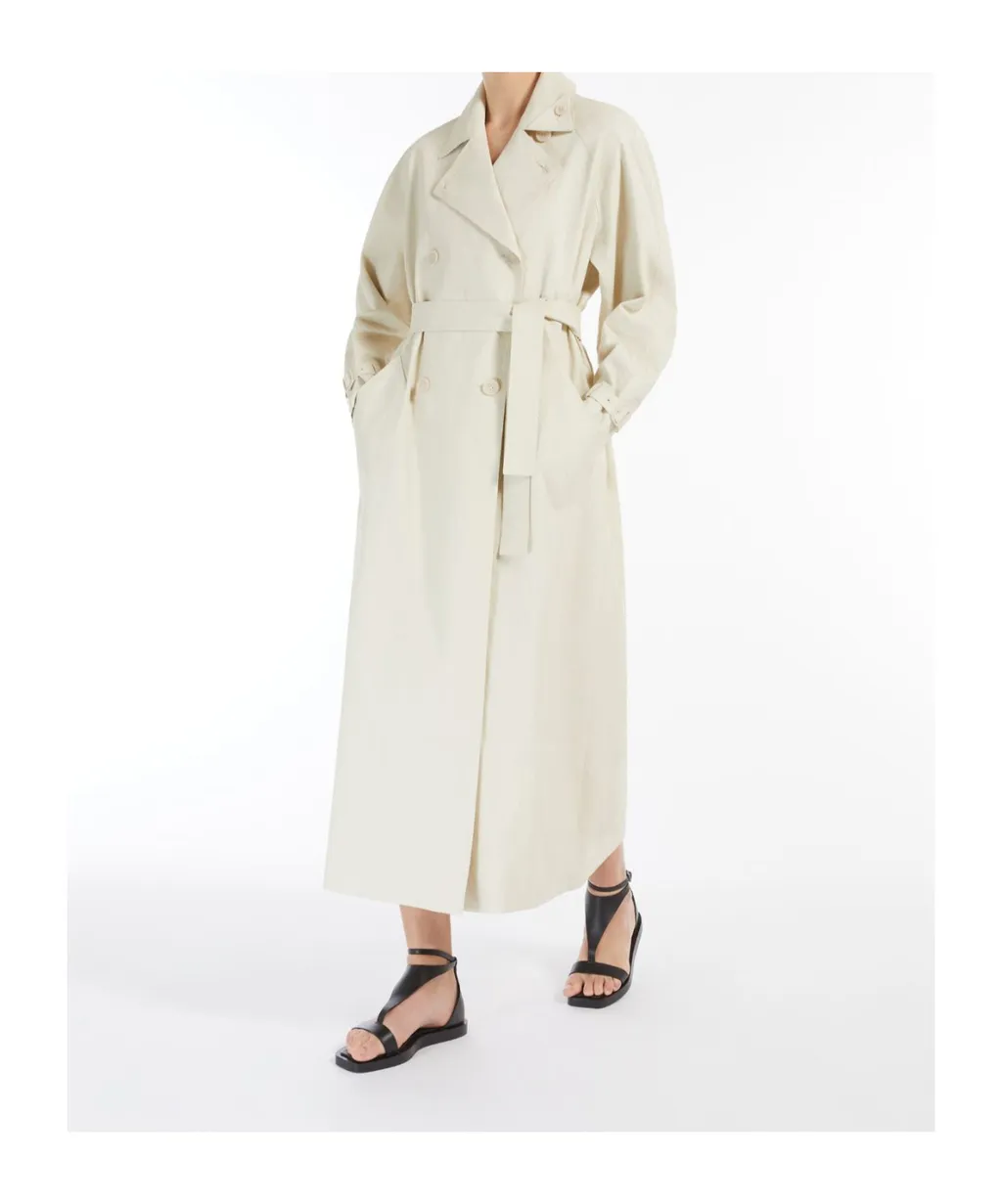 Ronco Belted Button-Up Trench Coat