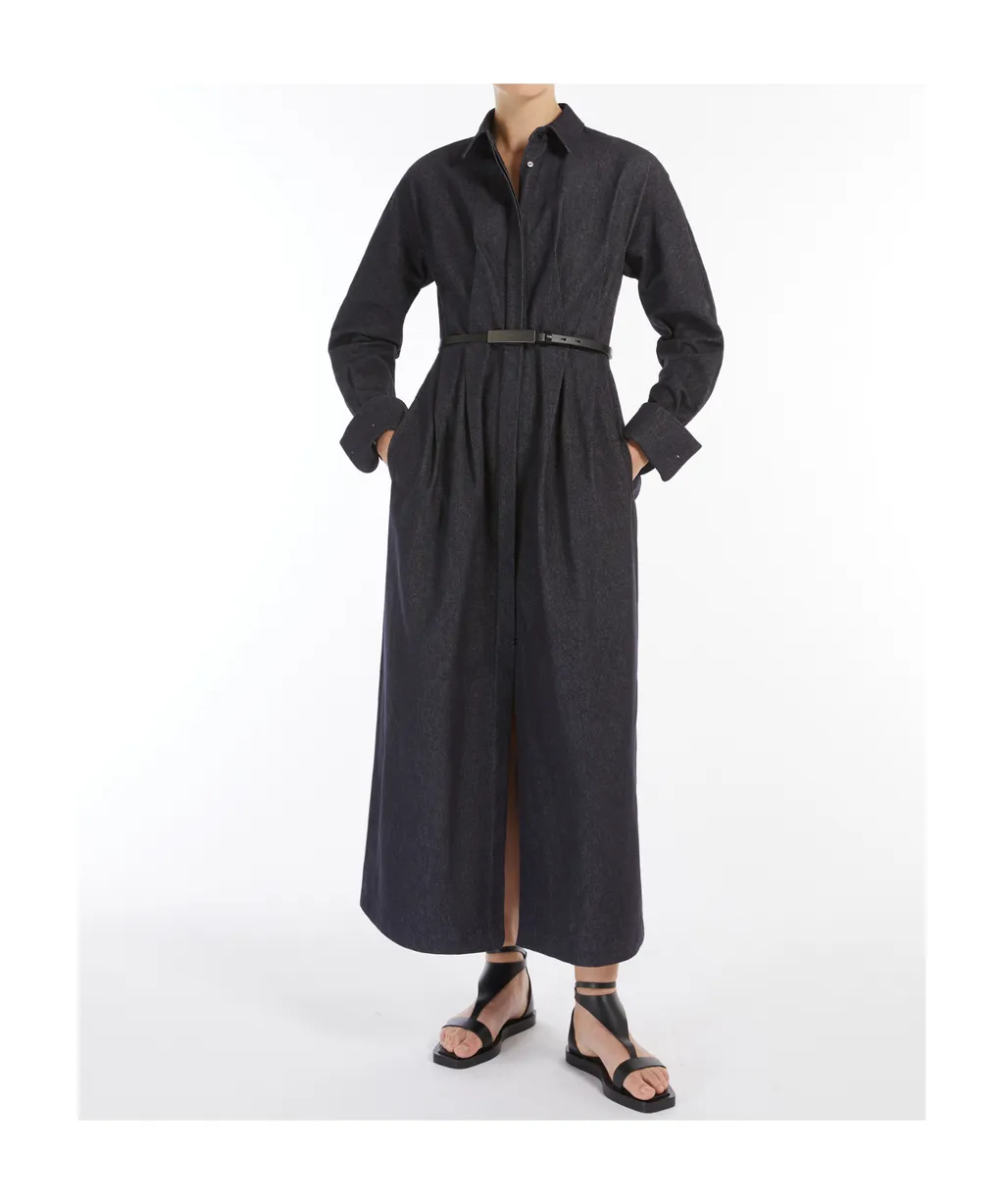 Aller Denim Maxi Chemise Dress
