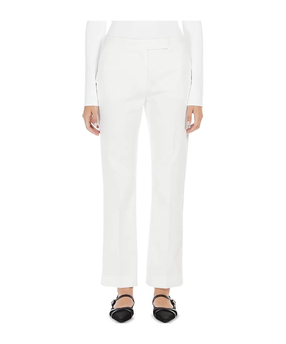 Okra Pleat Detailed Cropped Trousers