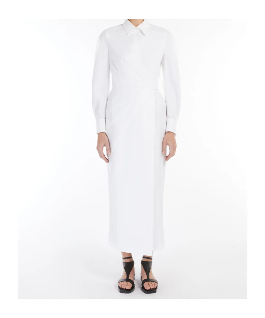 Draped Long-Sleeved Dress