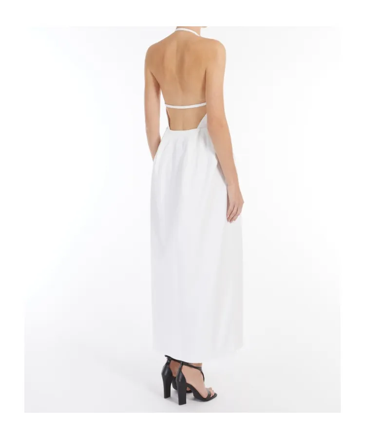 V-Neck Belted Sleeveless Dress