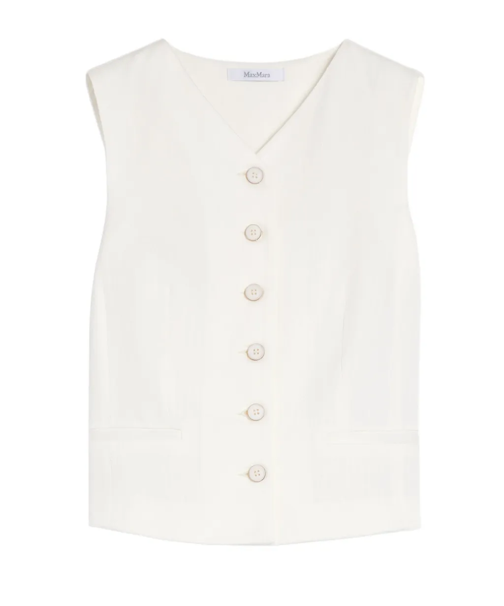 Mirella V-Neck Button-Up Waistcoat