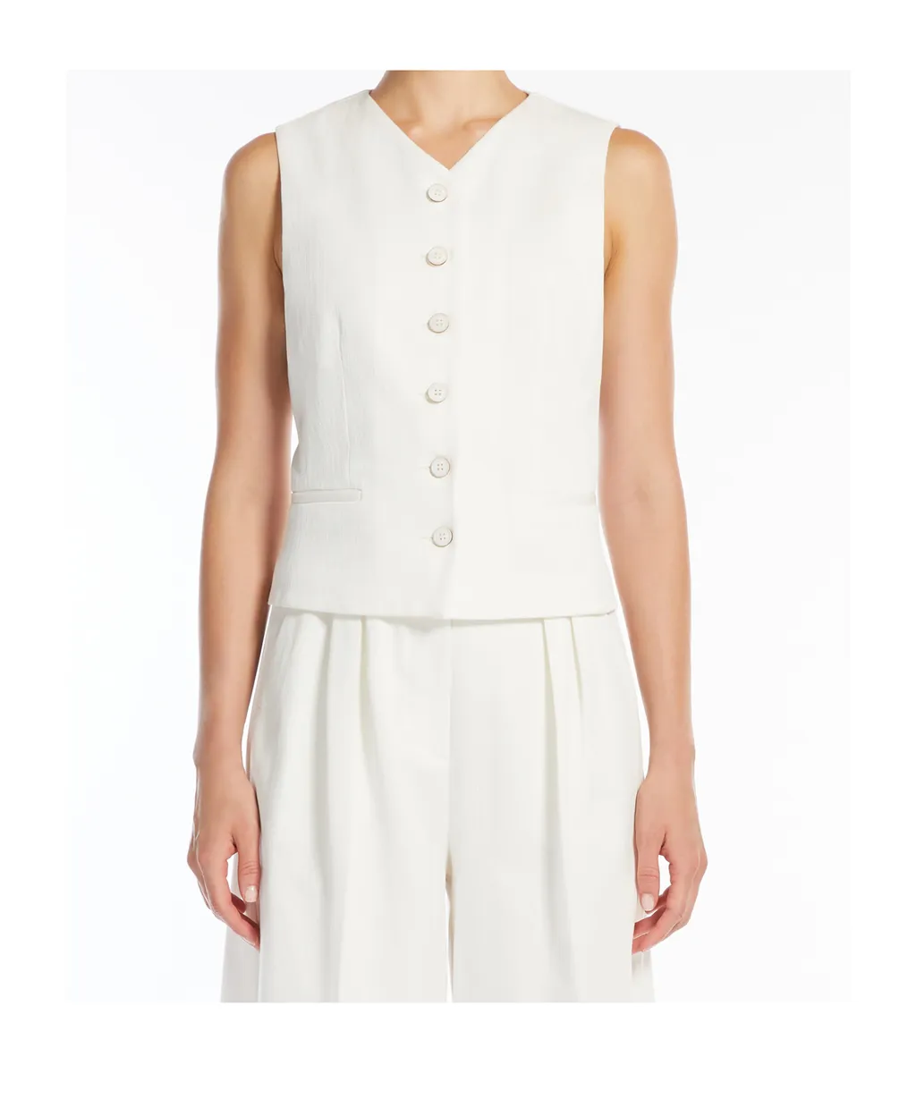 Mirella V-Neck Button-Up Waistcoat