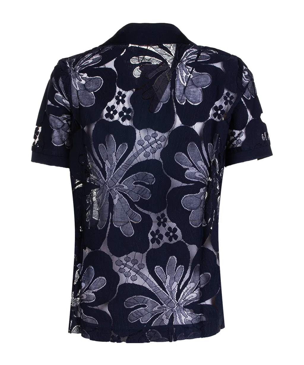 Floral Patterned Lace Detailed Top
