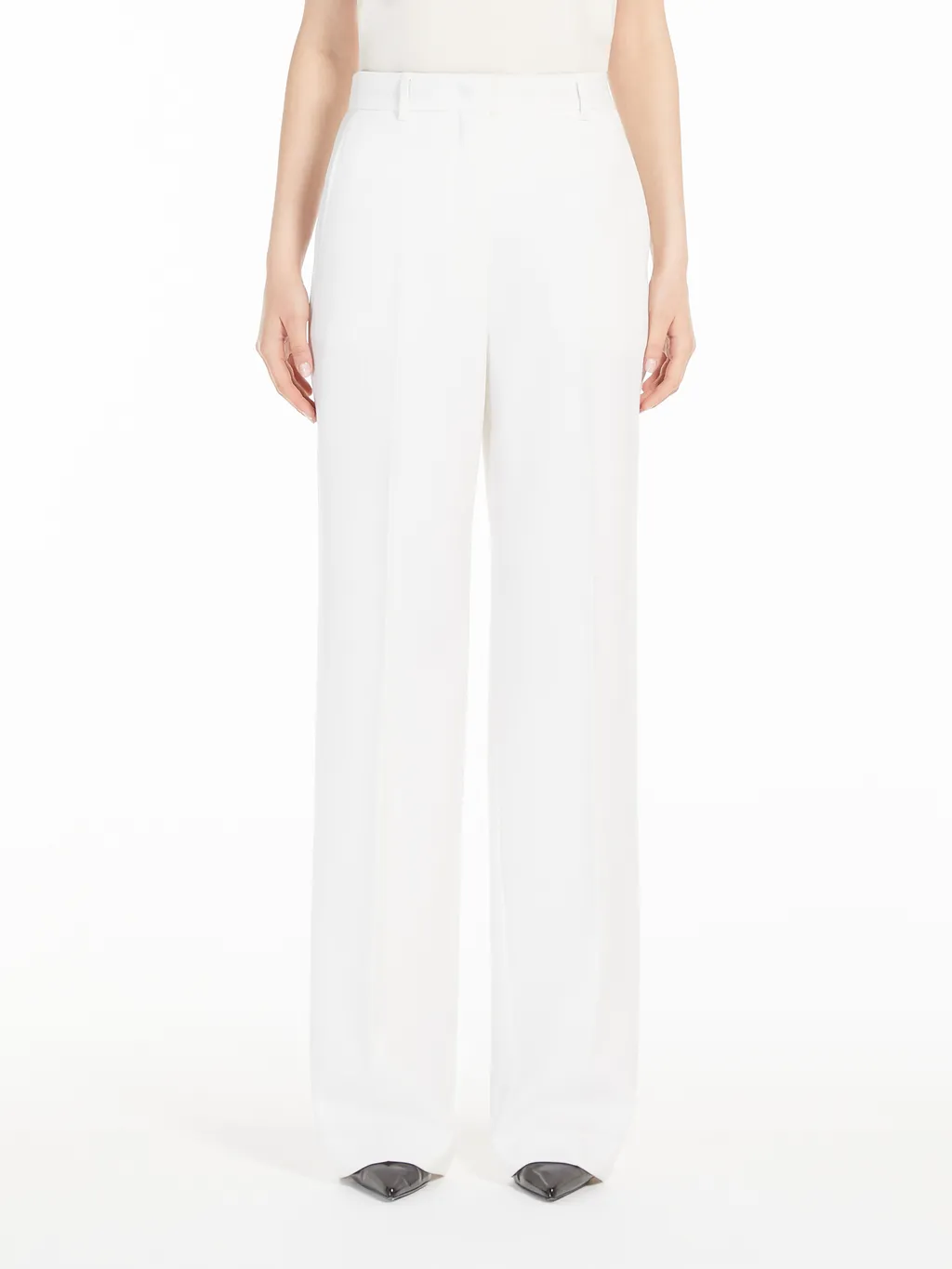 Pleat Detailed Straight Leg Trousers