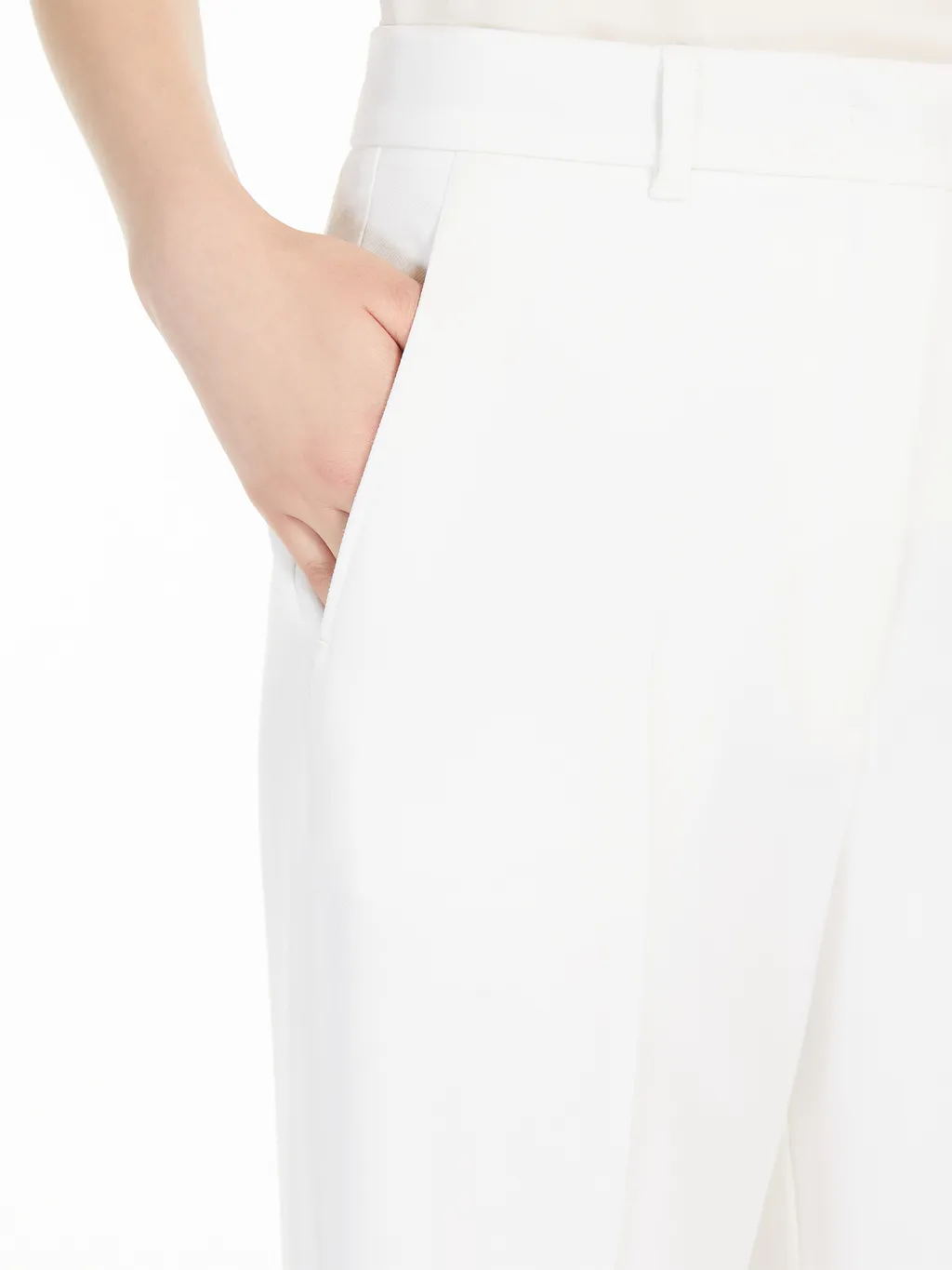 Pleat Detailed Straight Leg Trousers