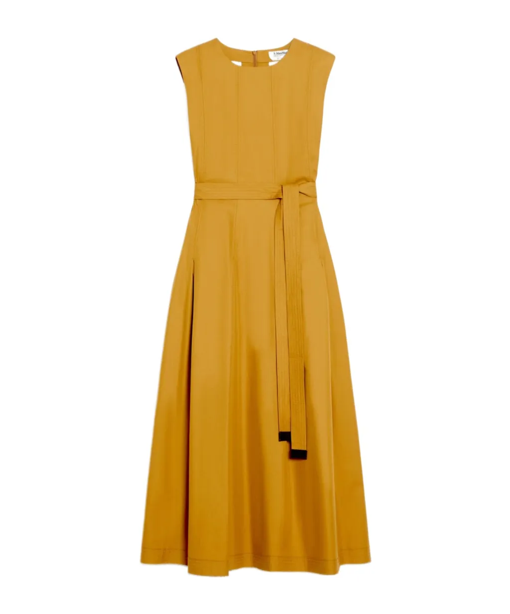 Sleeveless Twill Dress