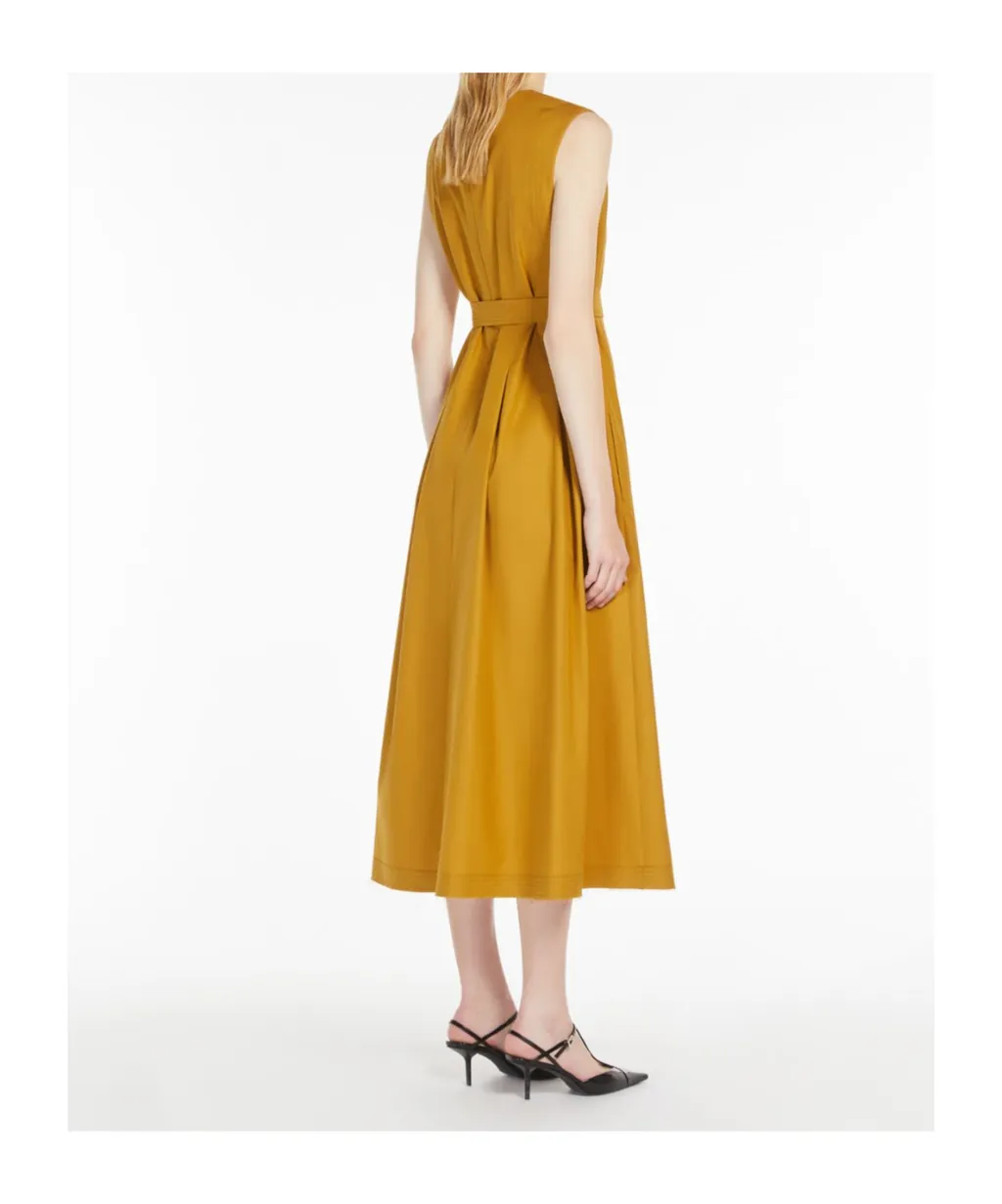 Sleeveless Twill Dress