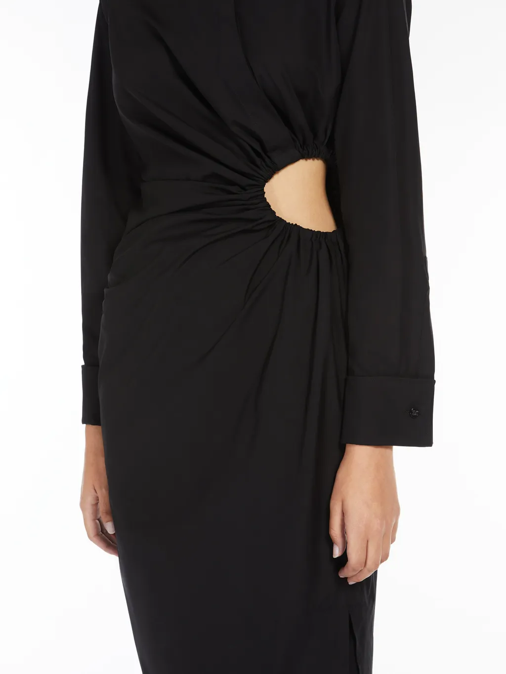 Collared Long-Sleeve Shirt Dress
