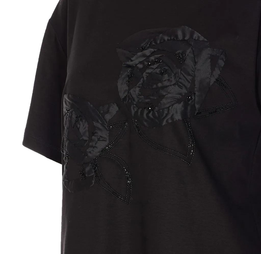 Gennaio Floral Embellished Crewneck T-Shirt