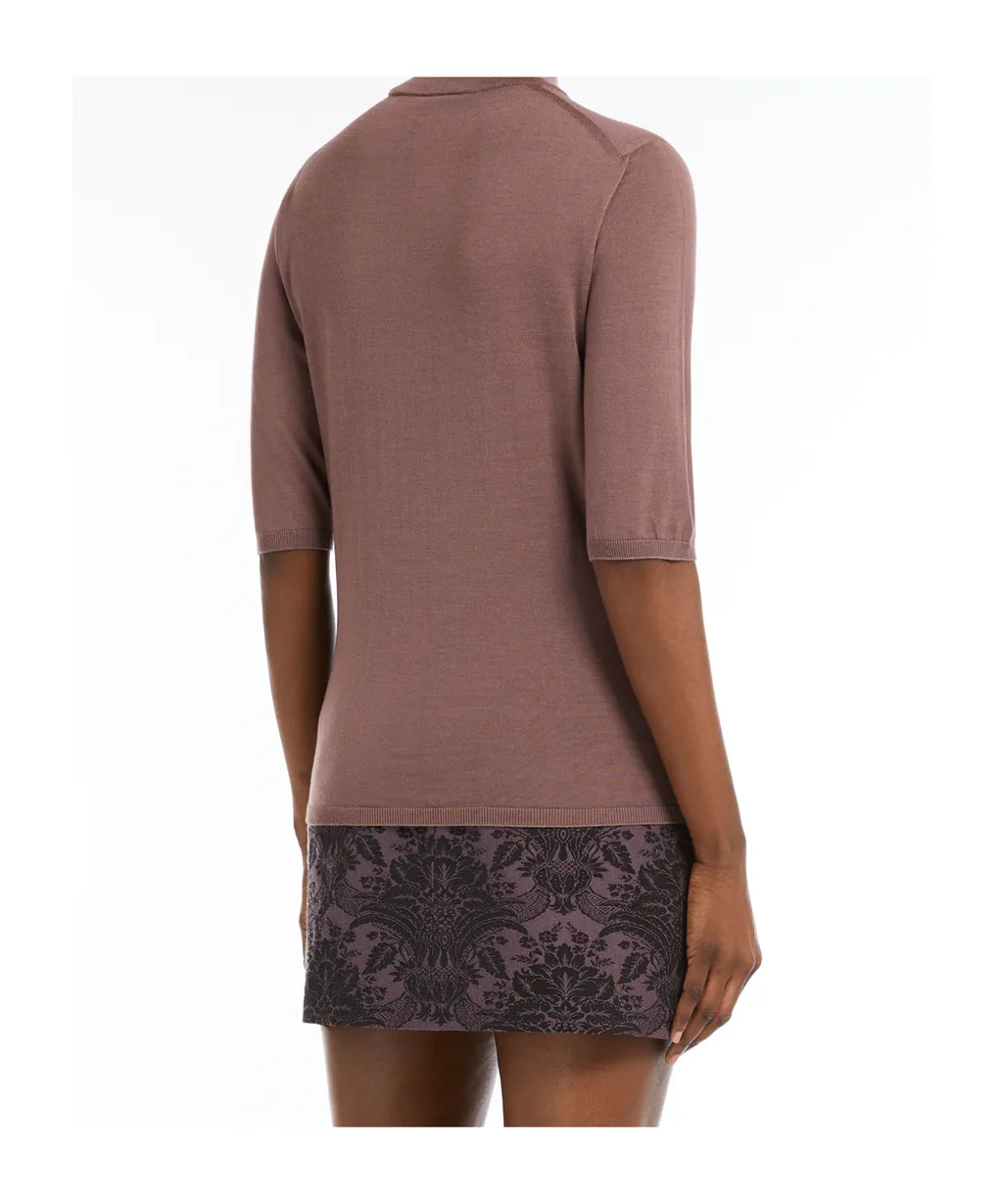 Cecina High Neck Half-Sleeved Jumper