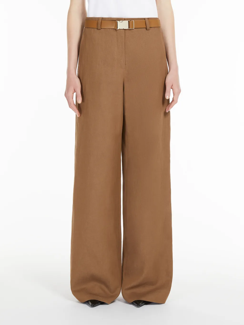 Belted Wide Leg Trousers
