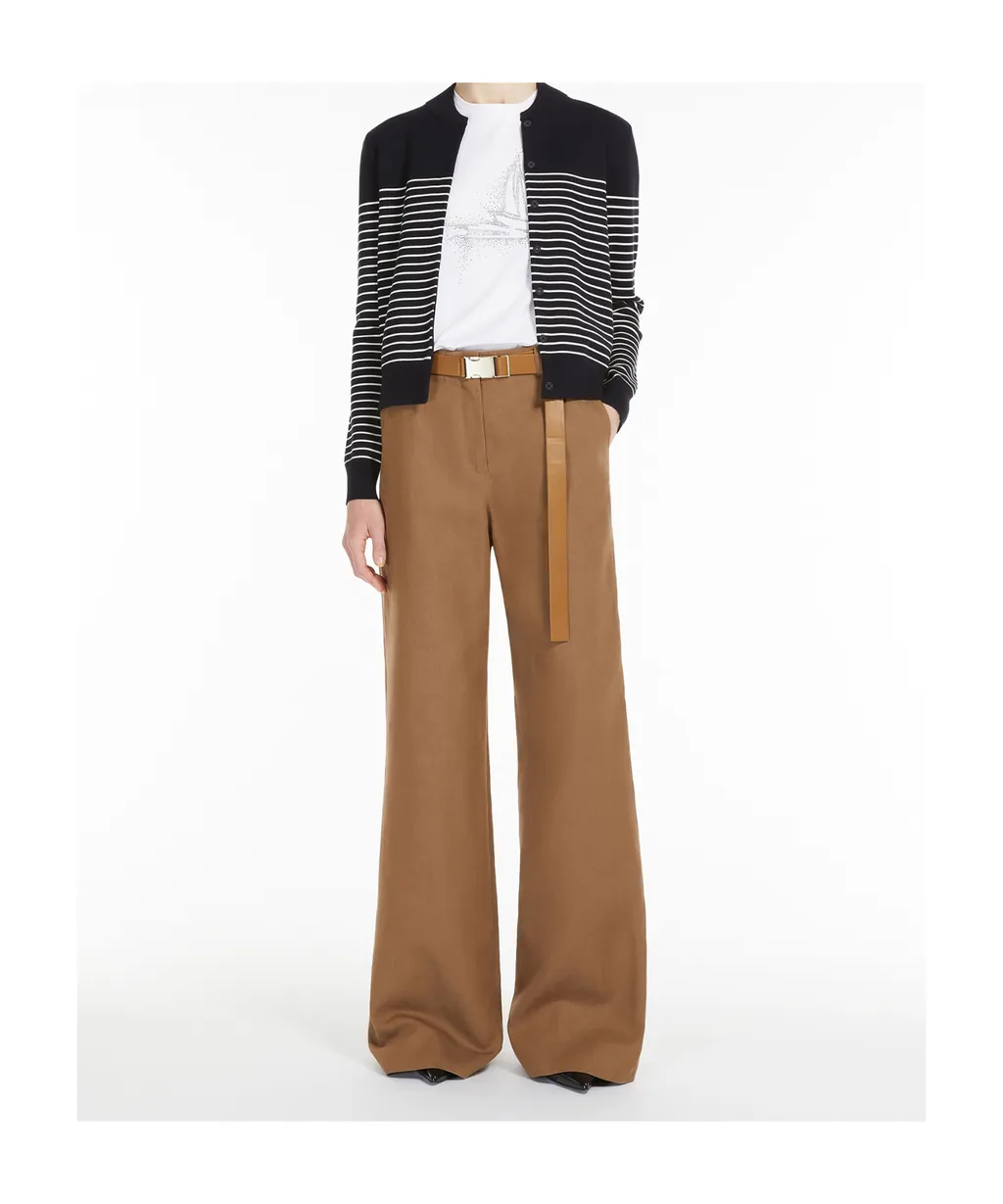 Belted Wide Leg Trousers