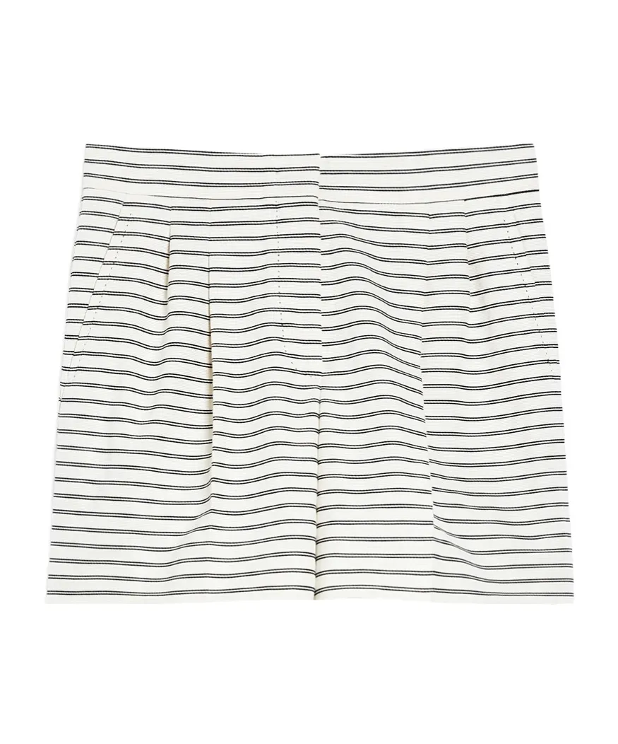 Striped Ottoman Bermuda Shorts