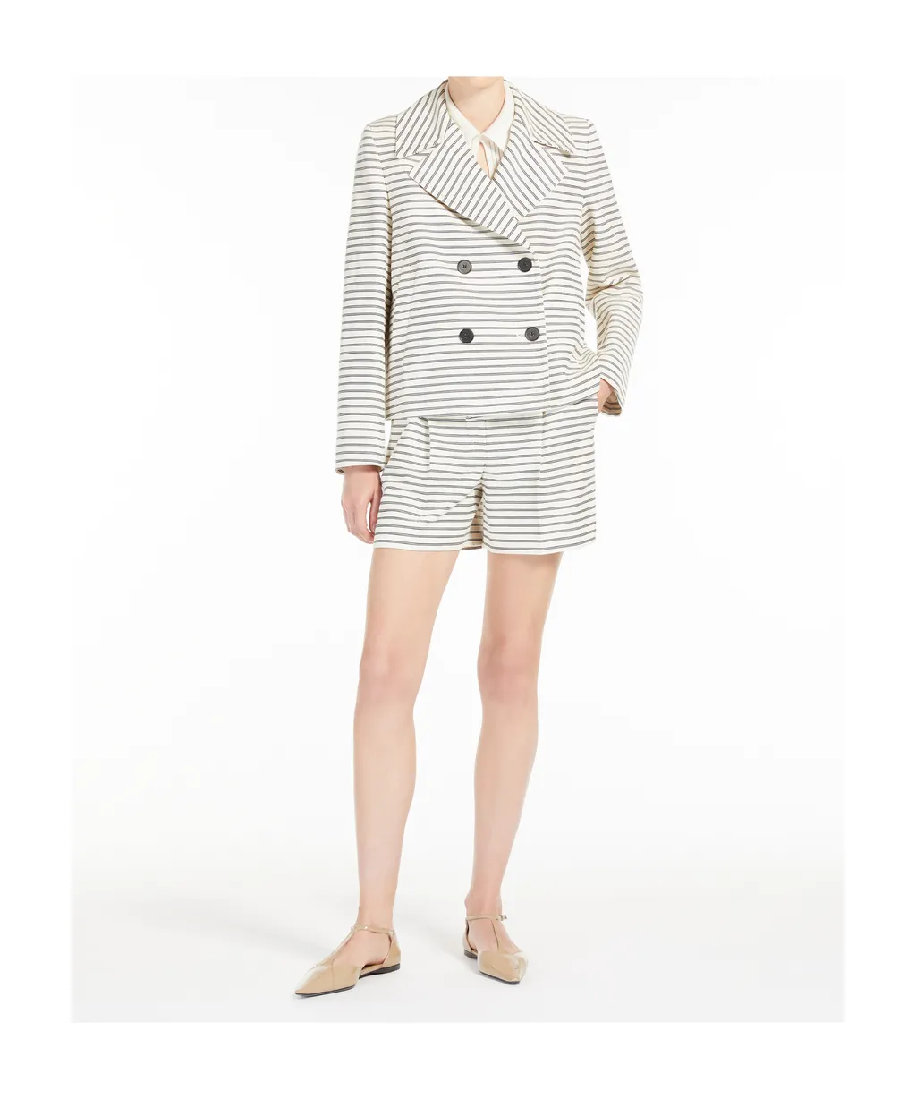 Striped Ottoman Bermuda Shorts