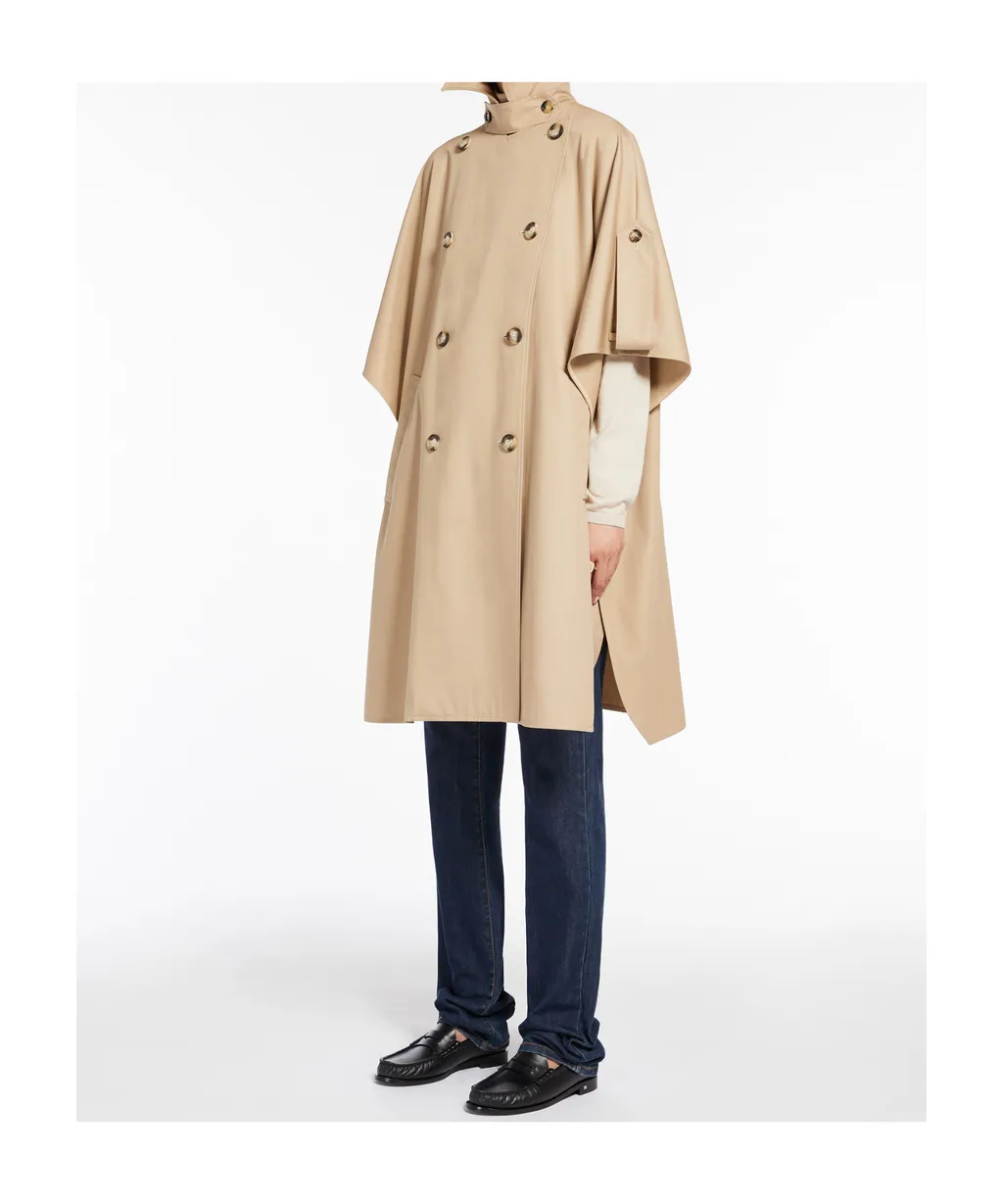 Finezza Double-Breasted Short-Sleeved Cape