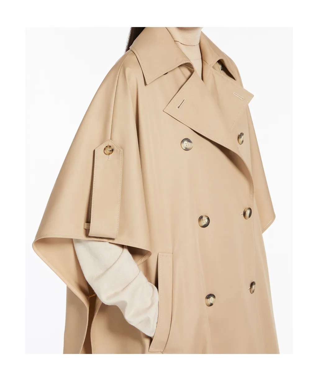 Finezza Double-Breasted Short-Sleeved Cape