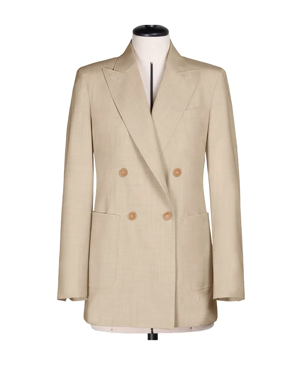 Double-Breasted Long-Sleeved Jacket