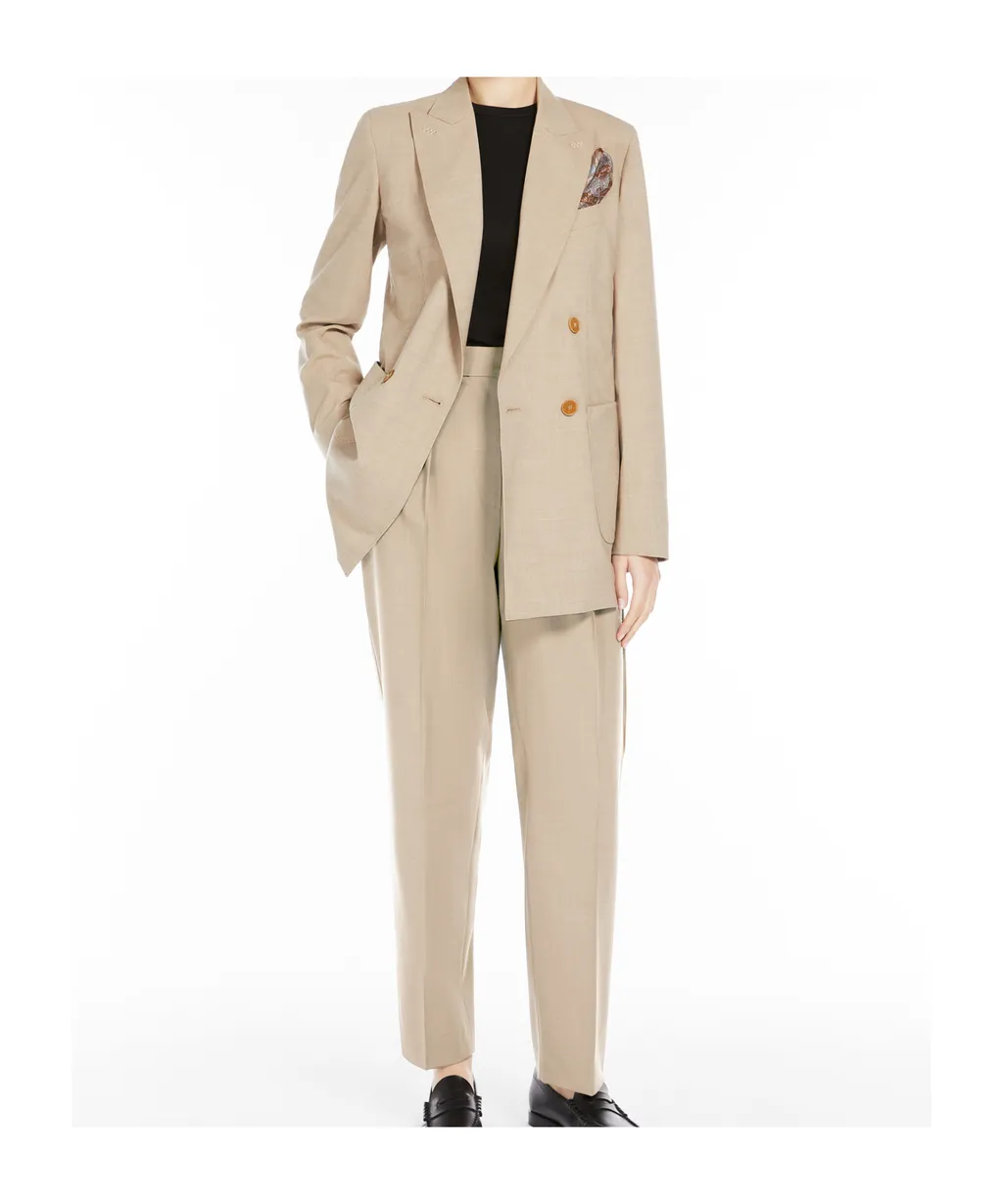 Double-Breasted Long-Sleeved Jacket