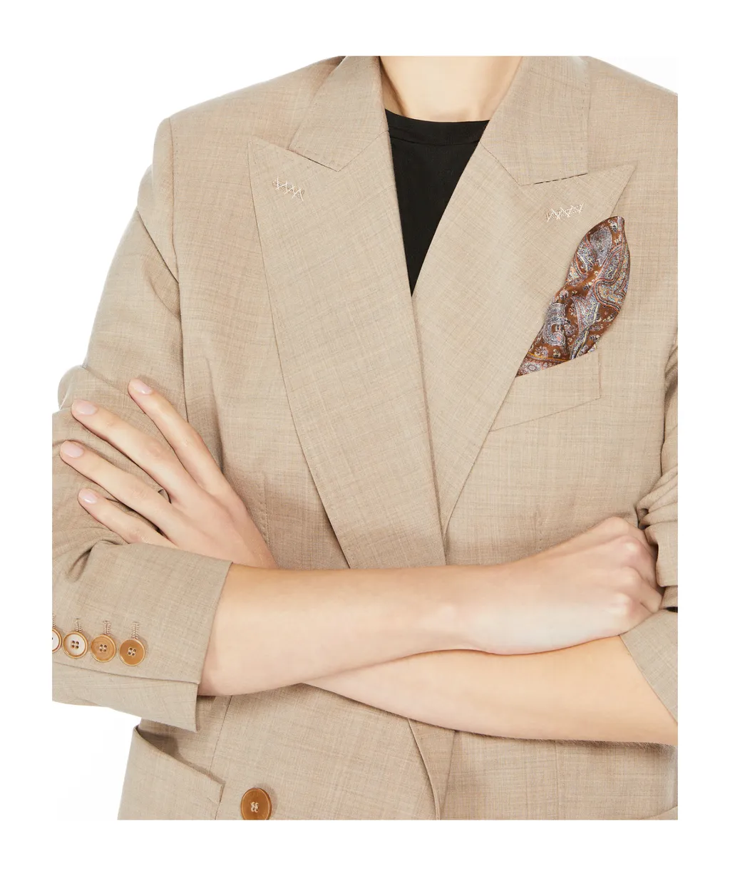 Double-Breasted Long-Sleeved Jacket