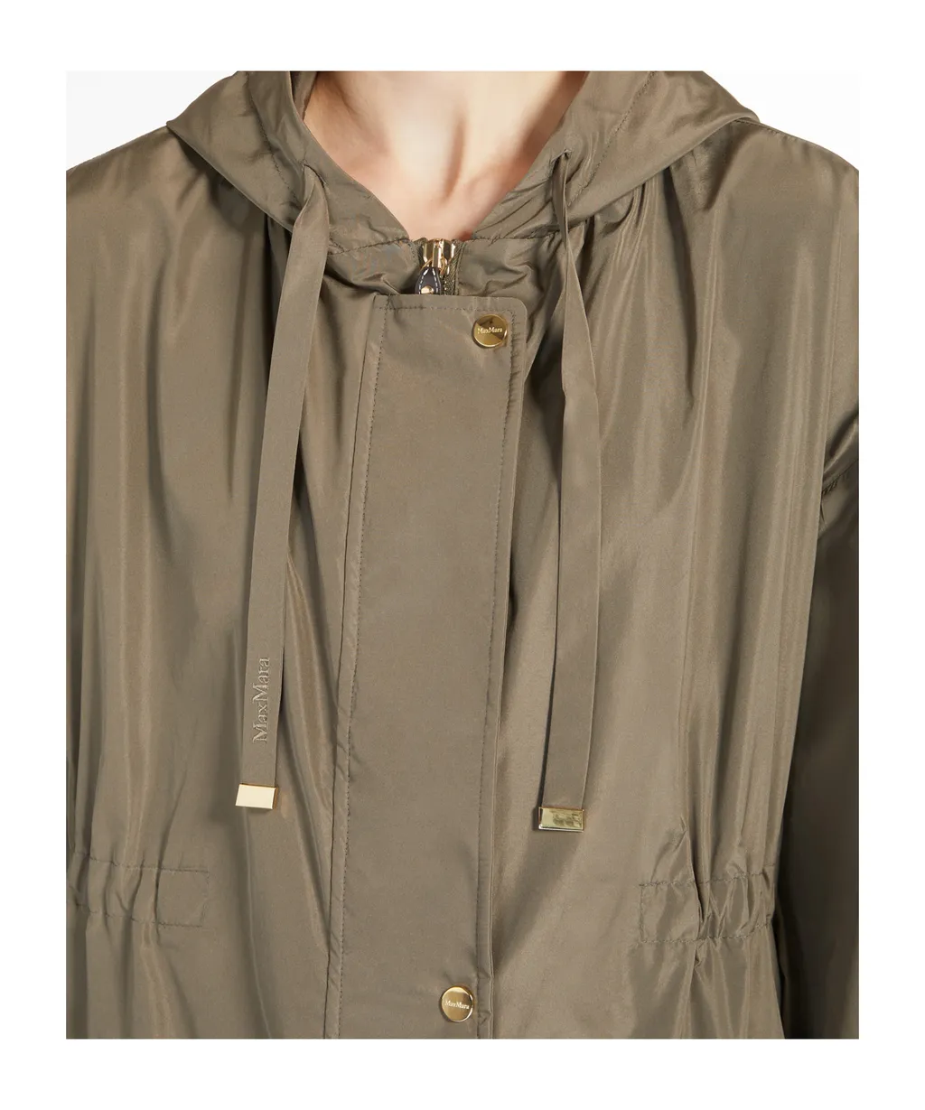 Long, Water-Repellent Taffeta Parka
